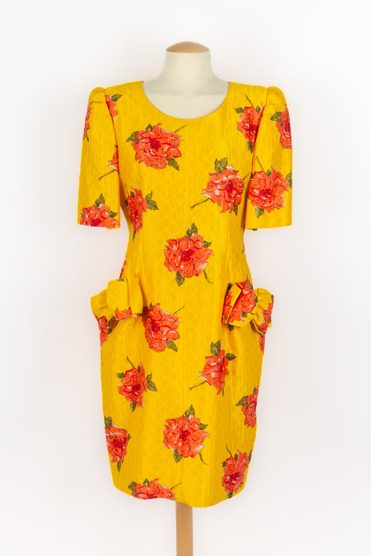 Robe fleurie Nina Ricci Haute Couture 1986