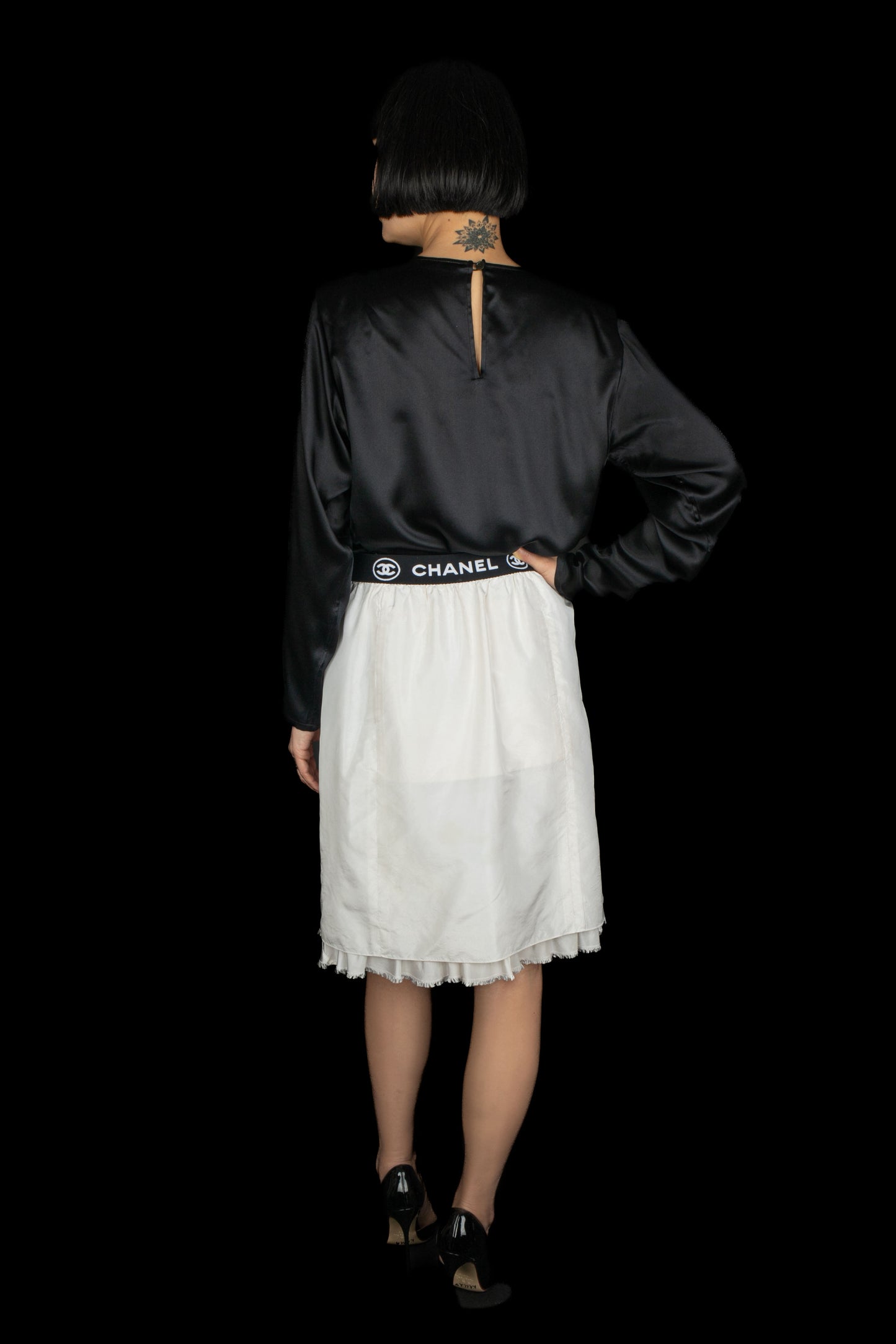 Jupe en soie Chanel Printemps 2006 