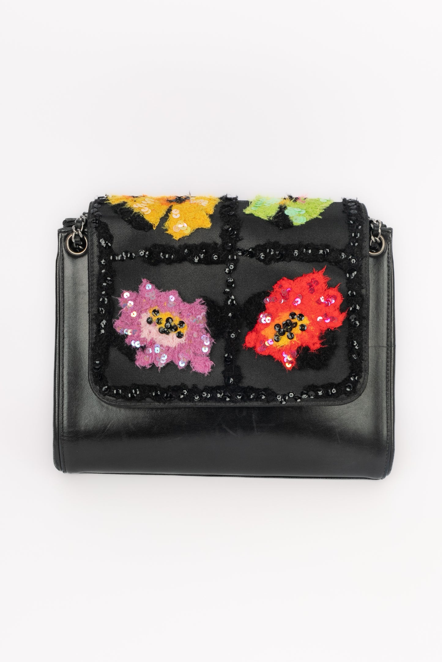 Sac en cuir brodé Chanel 2000