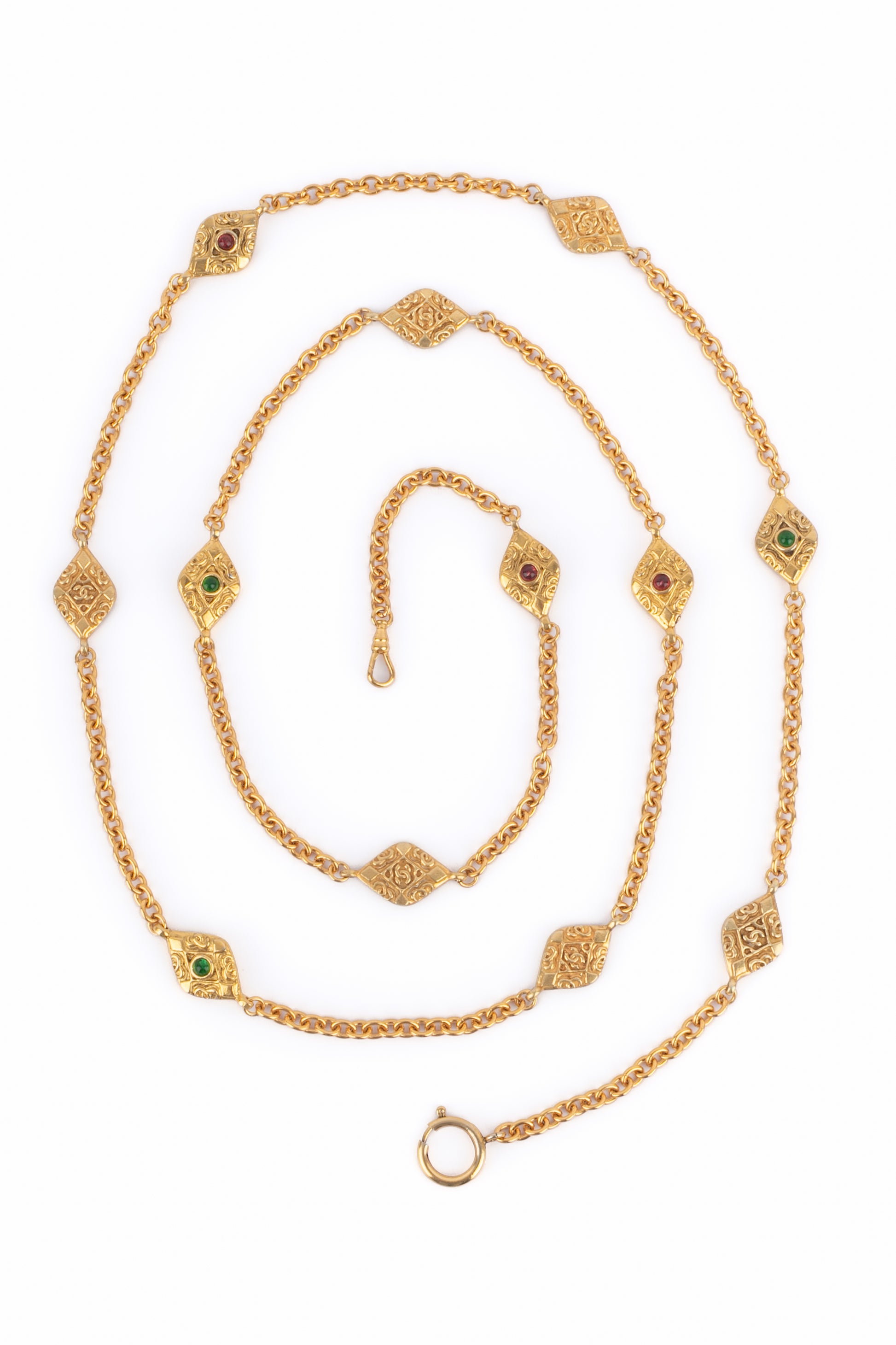 Collier doré Chanel 1985's