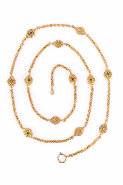 Collier doré Chanel 1985's