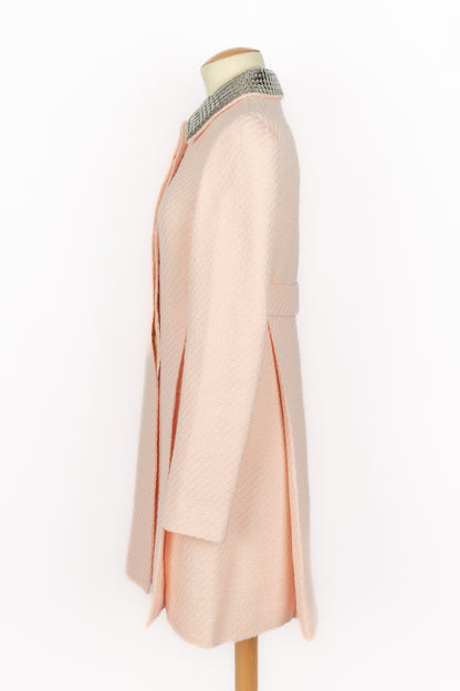 Manteau en laine rose Dior 