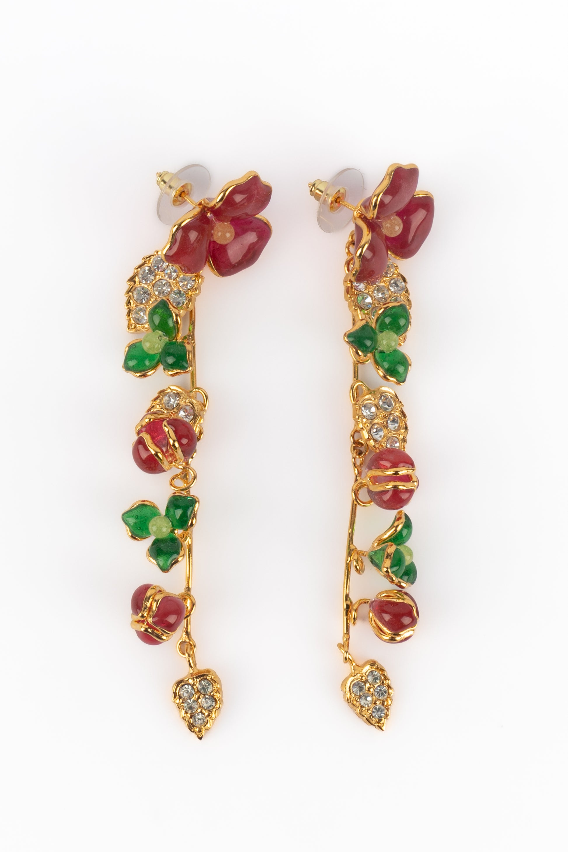 Boucles d'oreilles roses Augustine