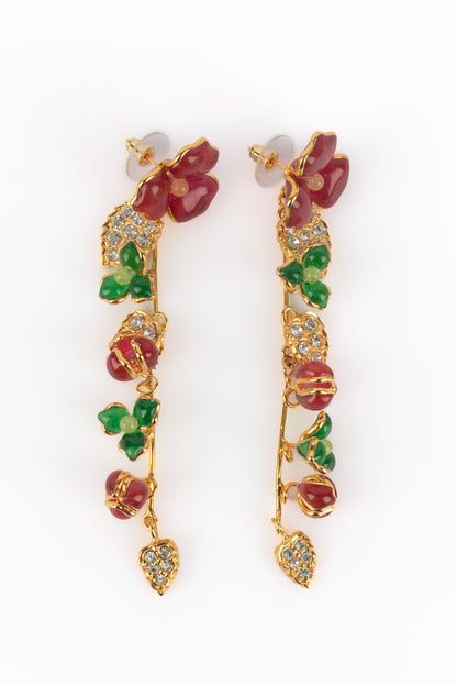 Boucles d'oreilles roses Augustine