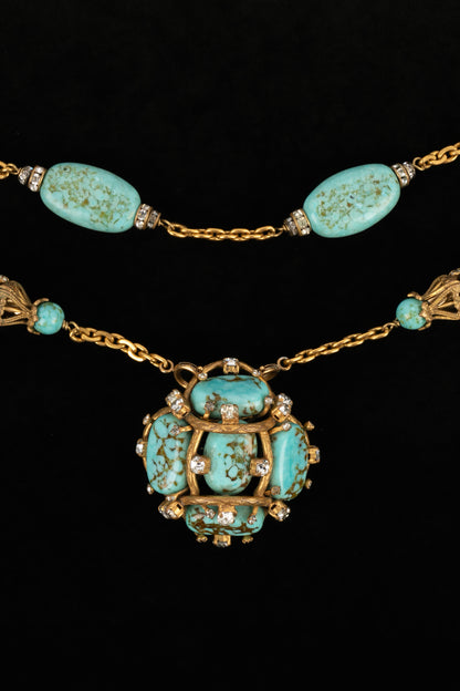 Collier turquoise ancien Chanel