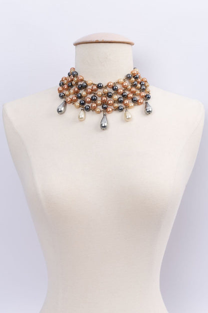 Collier de perles multicolores Chanel