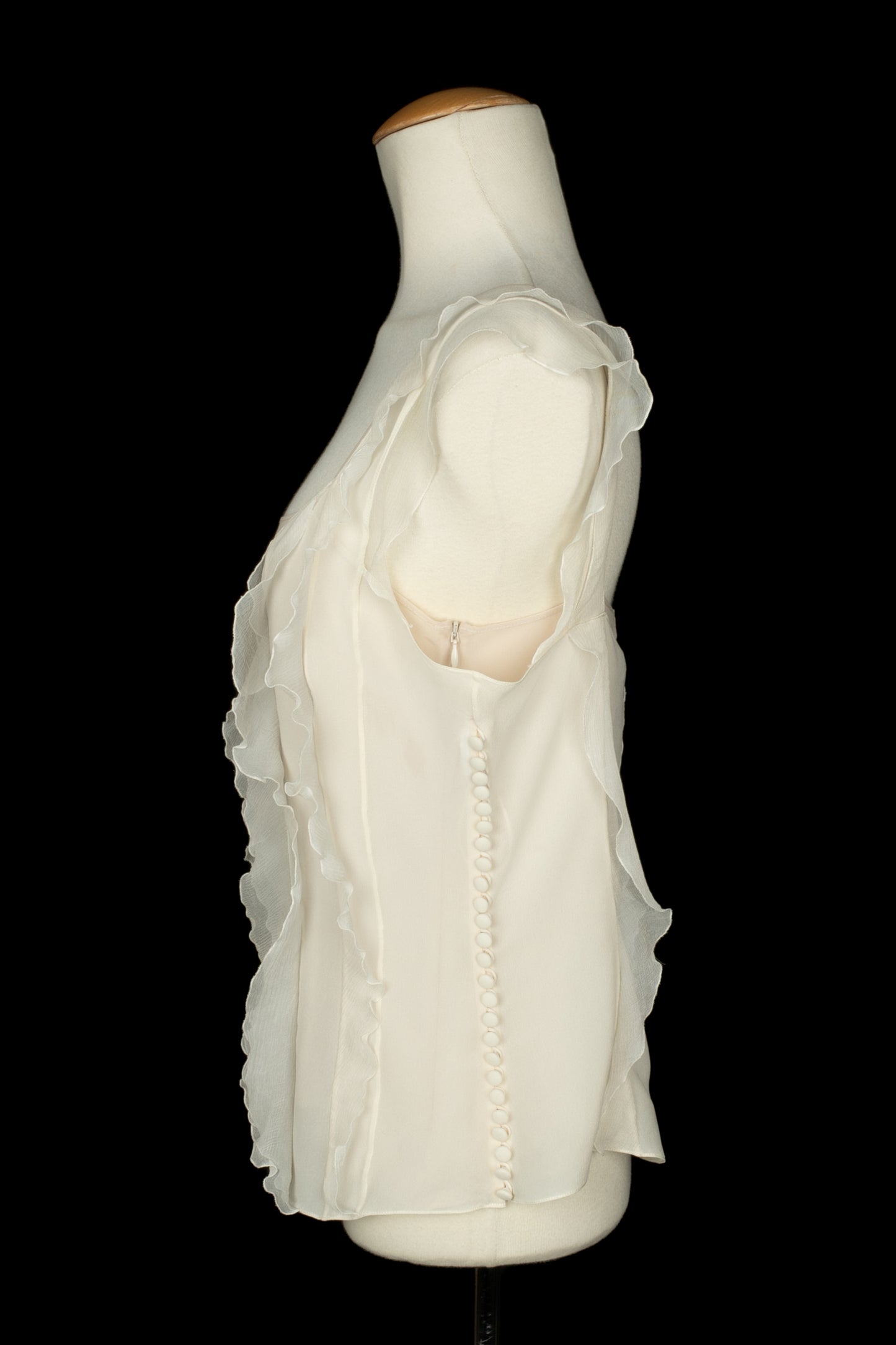 Top Christian Dior à volants