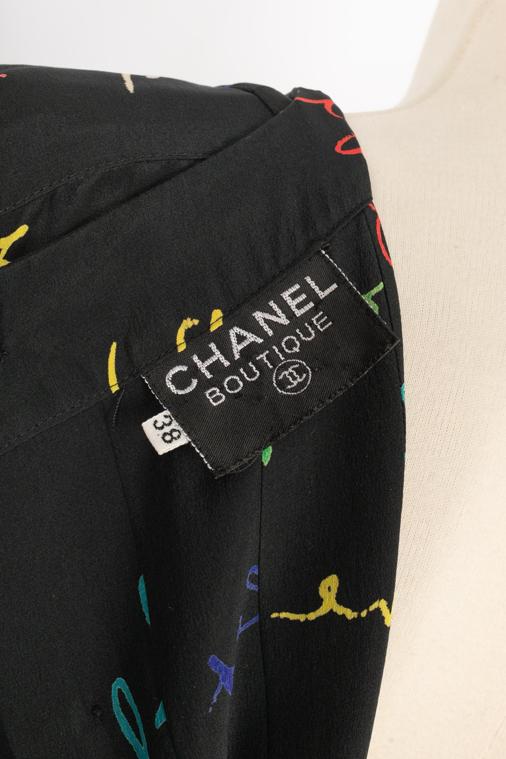 Haut en soie Chanel Printemps 1985
