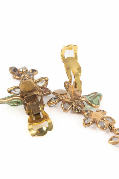 Boucles d'oreilles Gripoix ancien