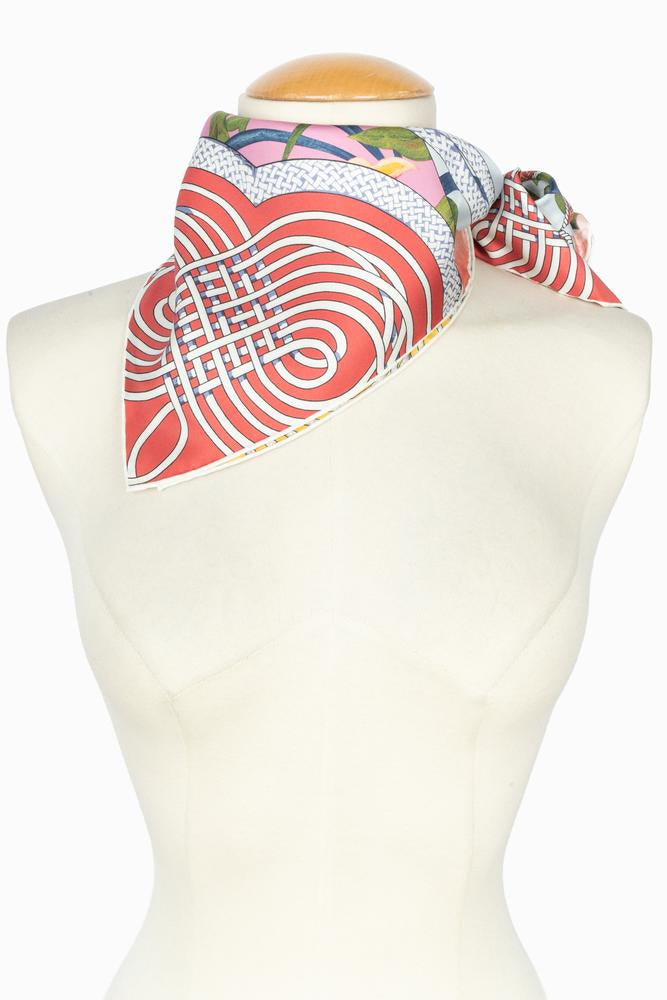 Foulard / Carré "Brandebourgs Fleuris" double face Hermès