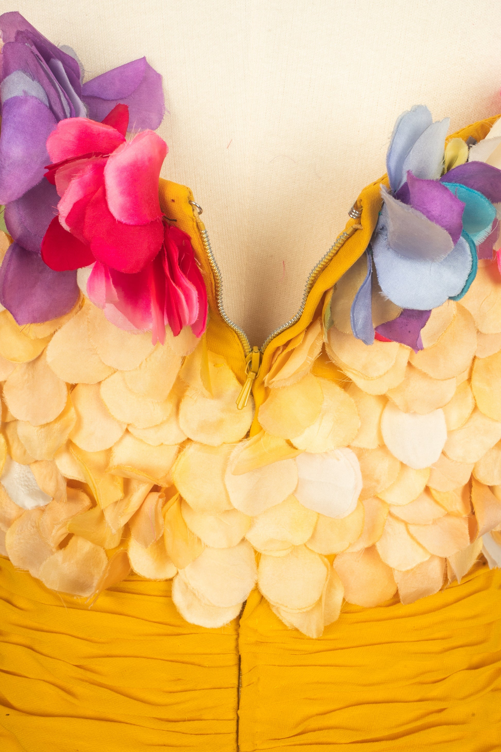 Robe fleuri Jean-Louis Scherrer Haute Couture