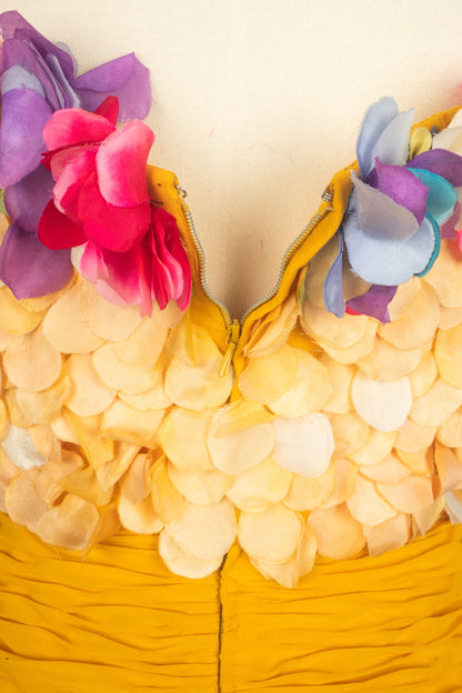 Robe fleuri Jean-Louis Scherrer Haute Couture