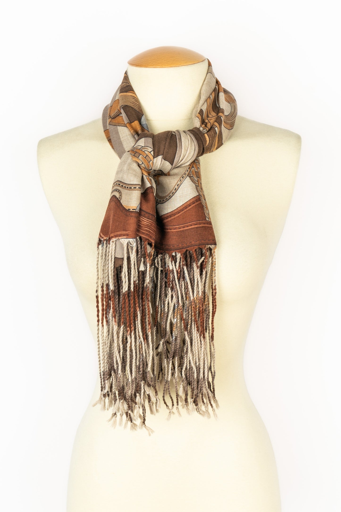 Foulard "Coaching" en cachemire Hermès