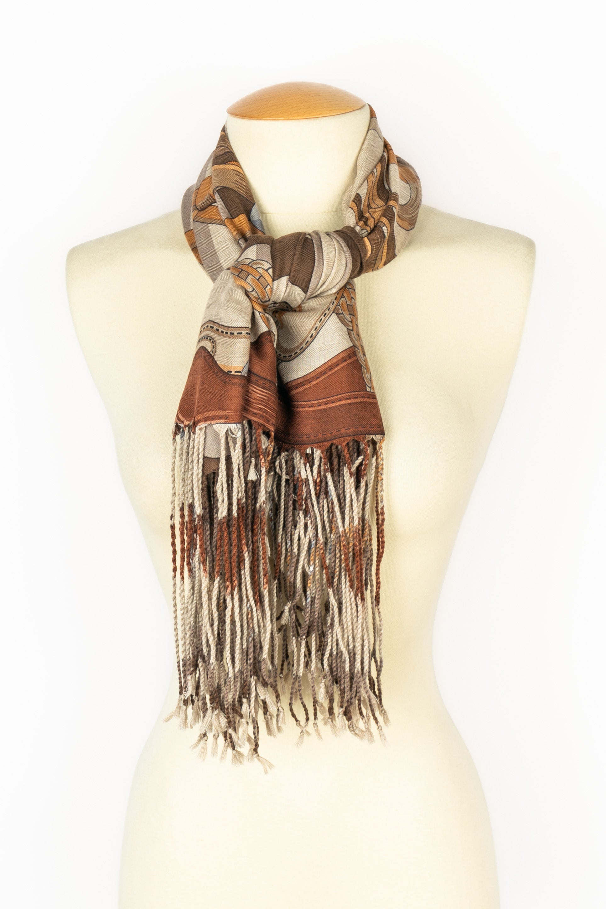 Foulard "Coaching" en cachemire Hermès