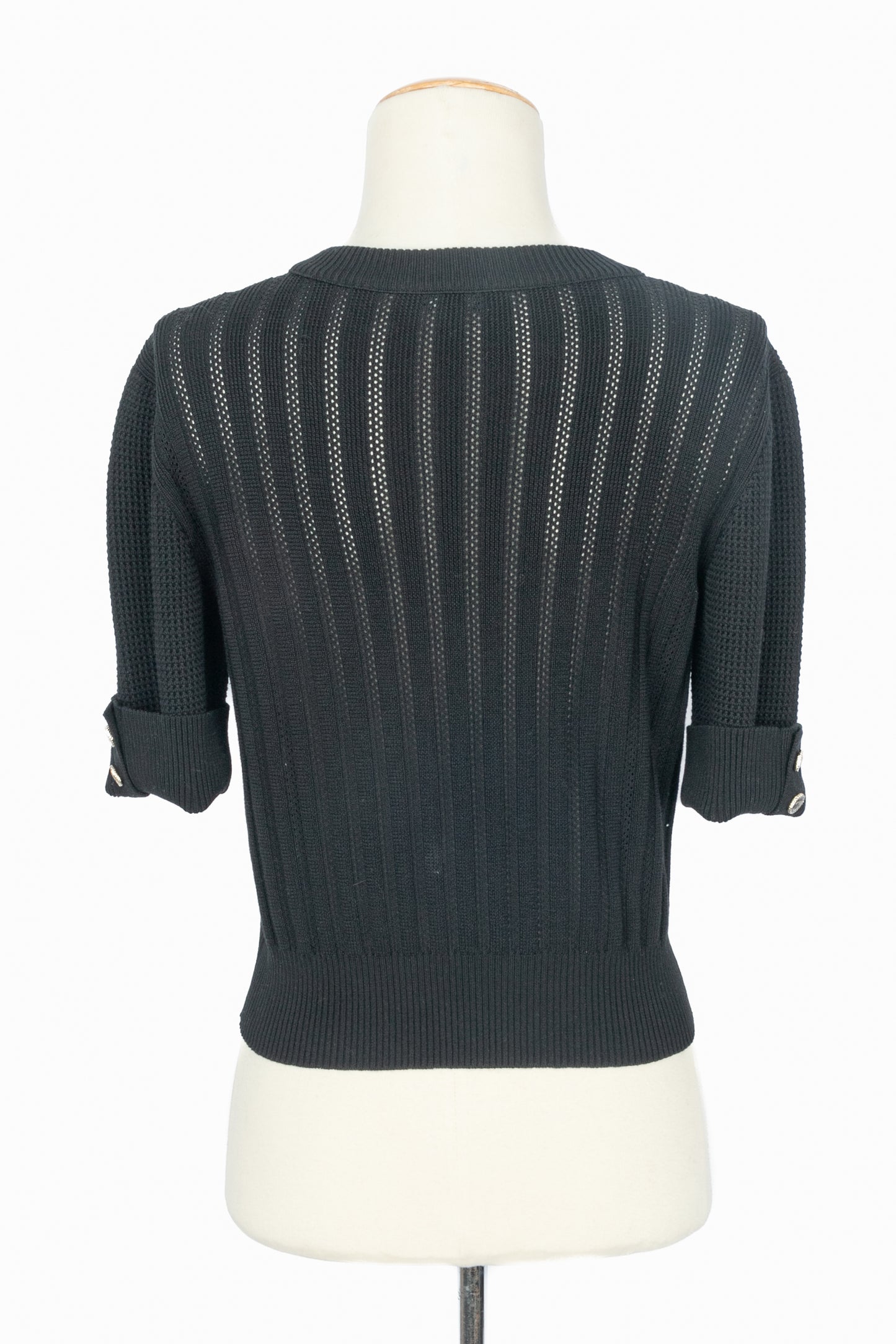 Haut en maille noire Chanel