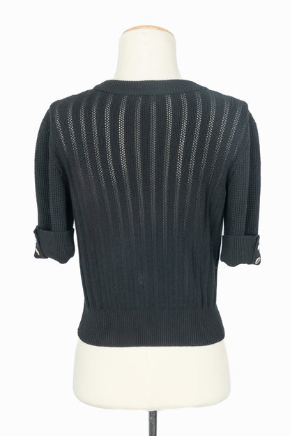 Haut en maille noire Chanel