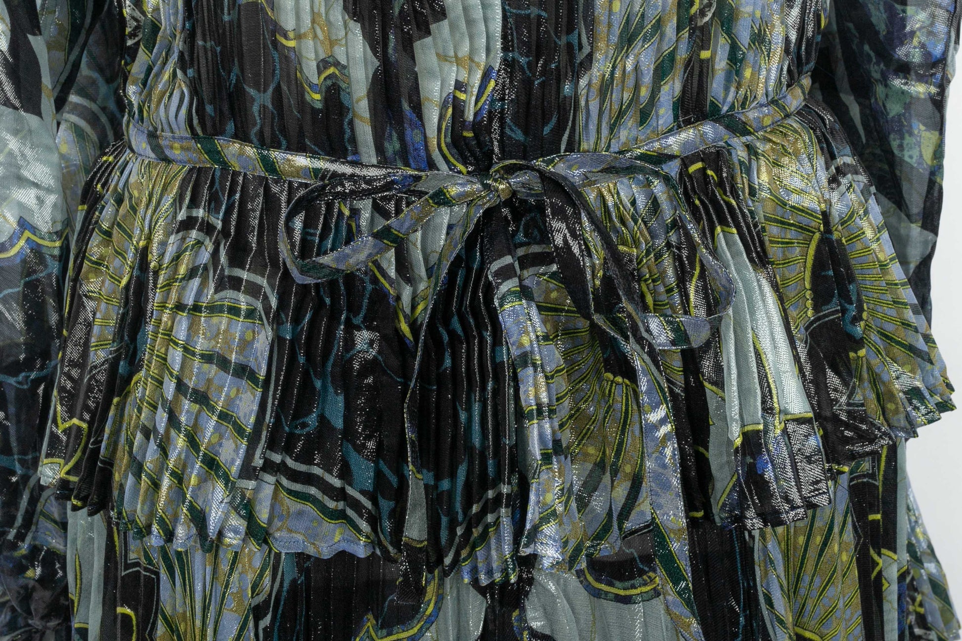 Robe en soie plissée Pucci