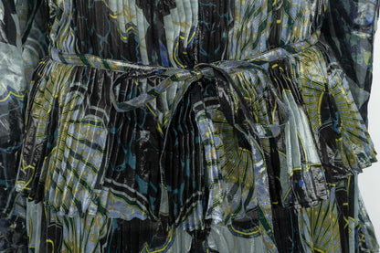Robe en soie plissée Pucci