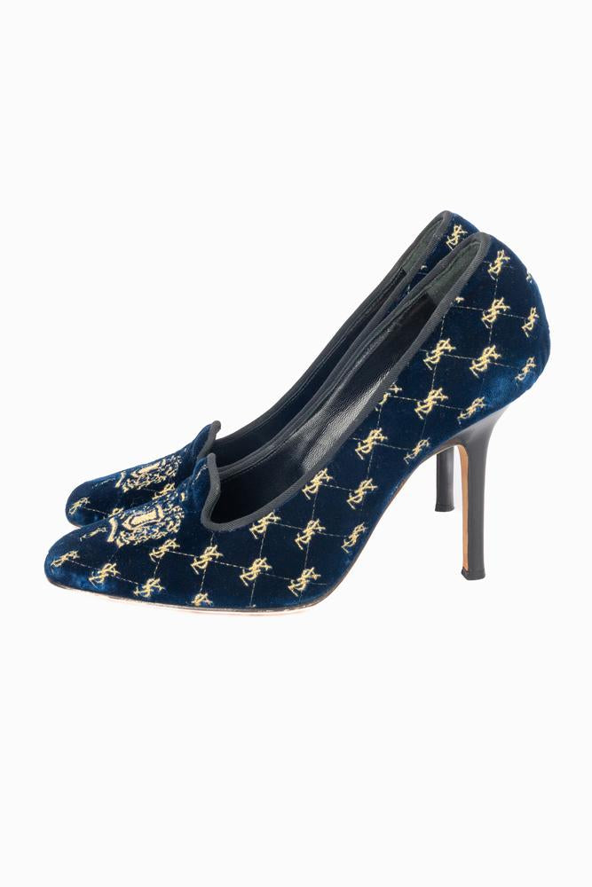 Escarpins en velours Yves Saint Laurent 