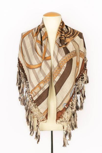 Foulard "Coaching" en cachemire Hermès