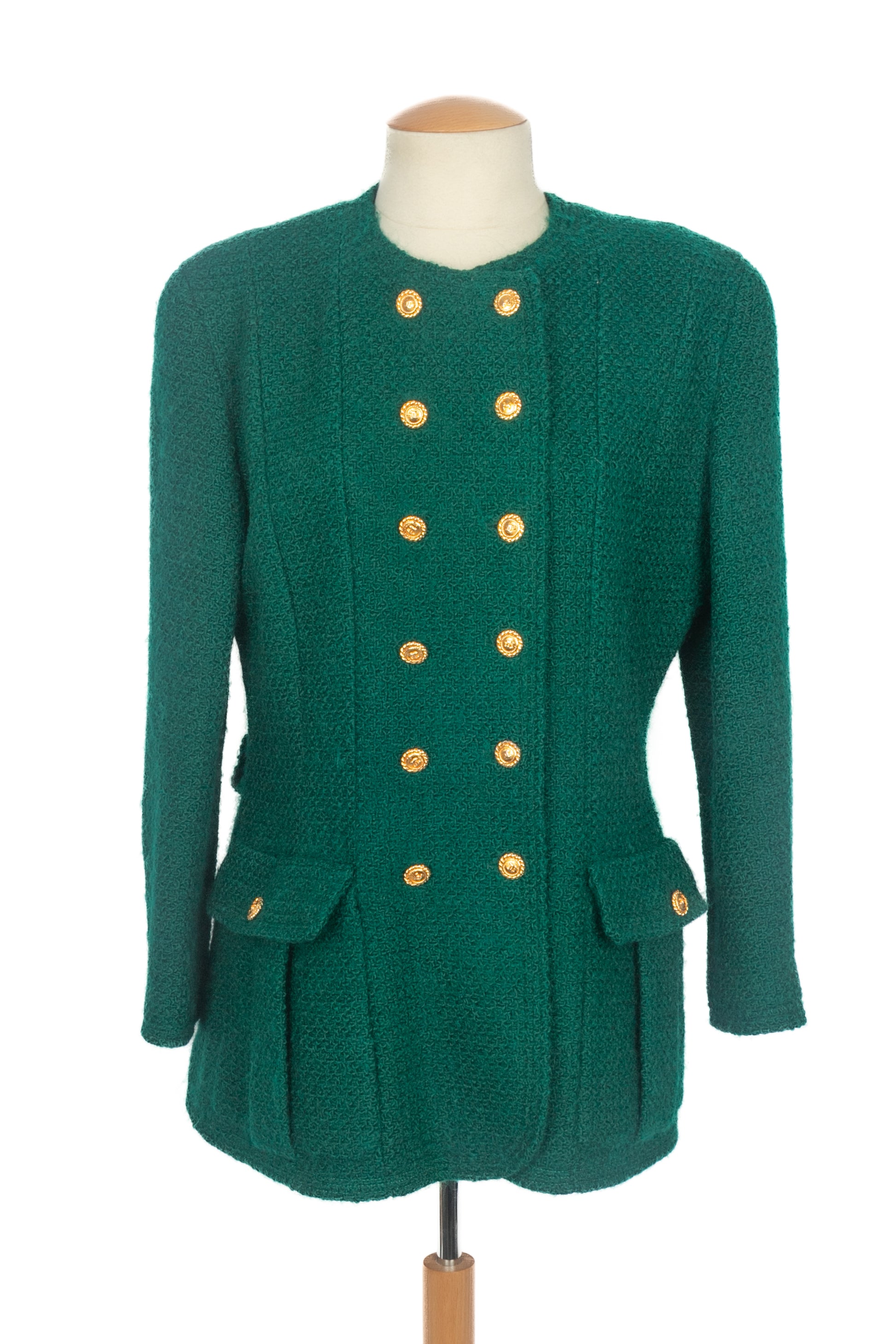 Veste verte Chanel 1990's