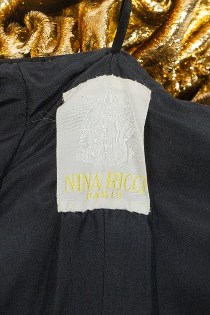 Robe dorée Nina Ricci Haute Couture 