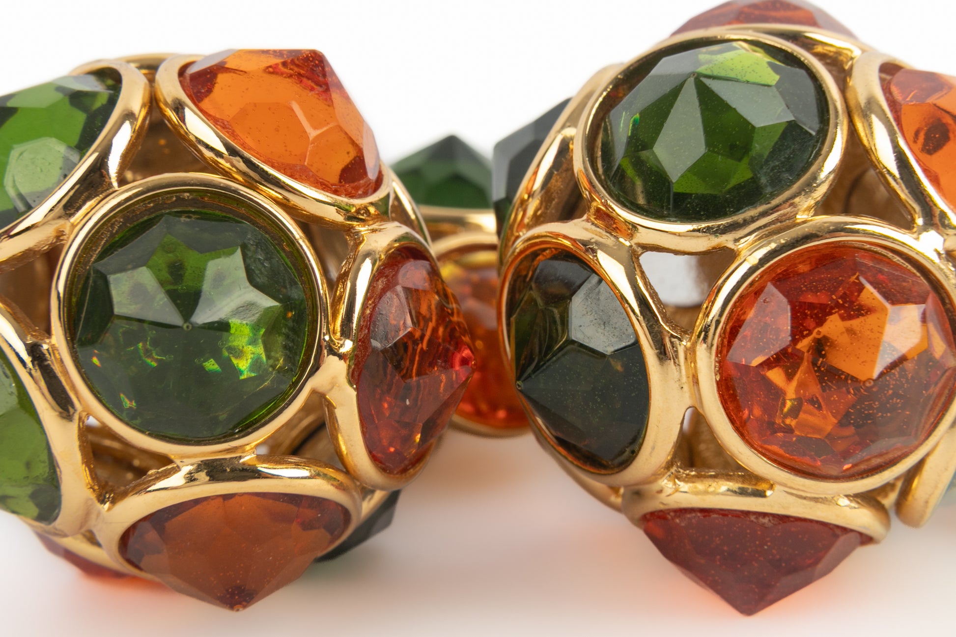 Boucles d'oreilles oranges Yves Saint Laurent