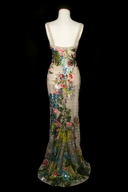 Robe brodée Elie Saab Printemps 2025