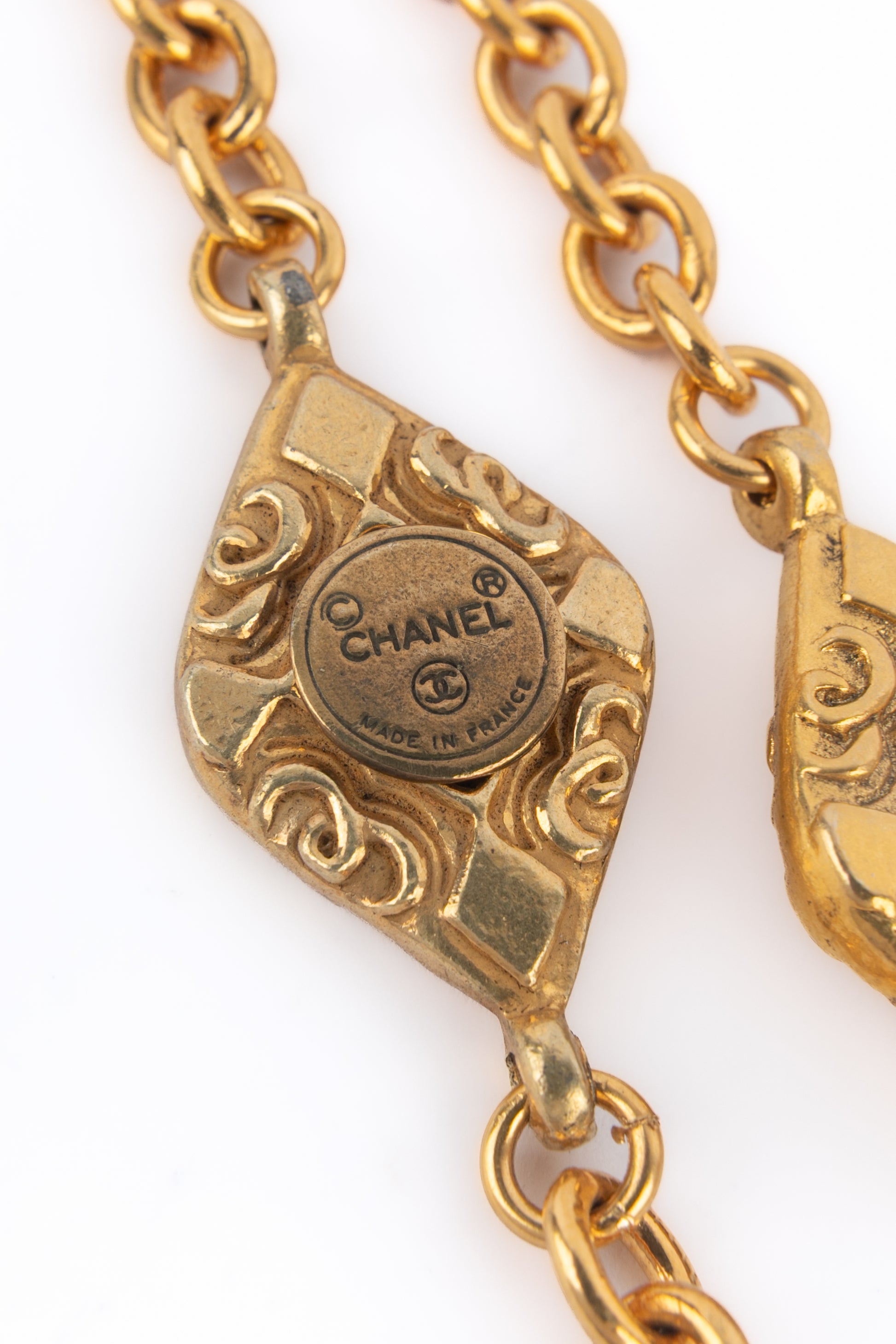 Collier doré Chanel 1985's