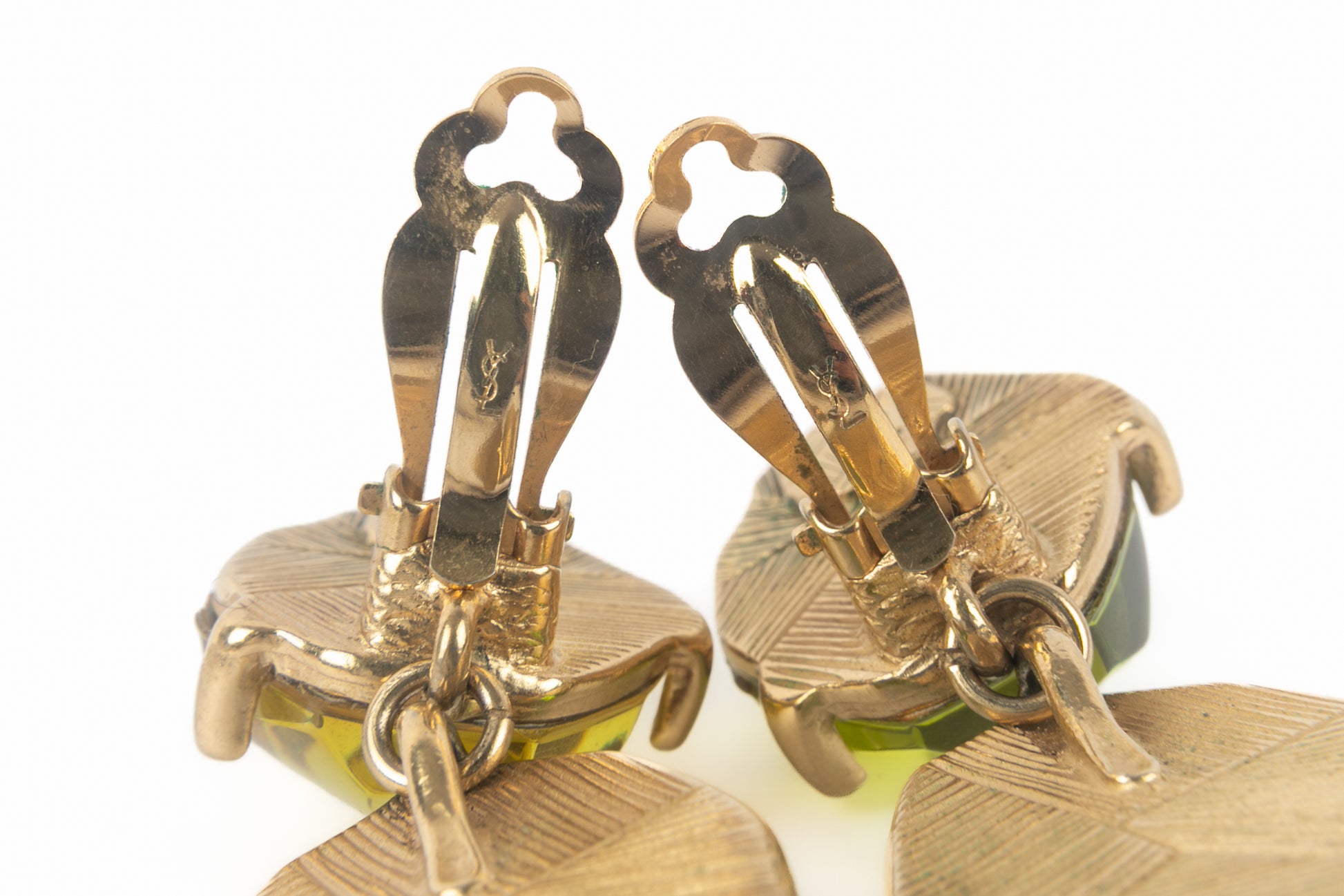 Boucles d'oreilles vertes Yves Saint Laurent