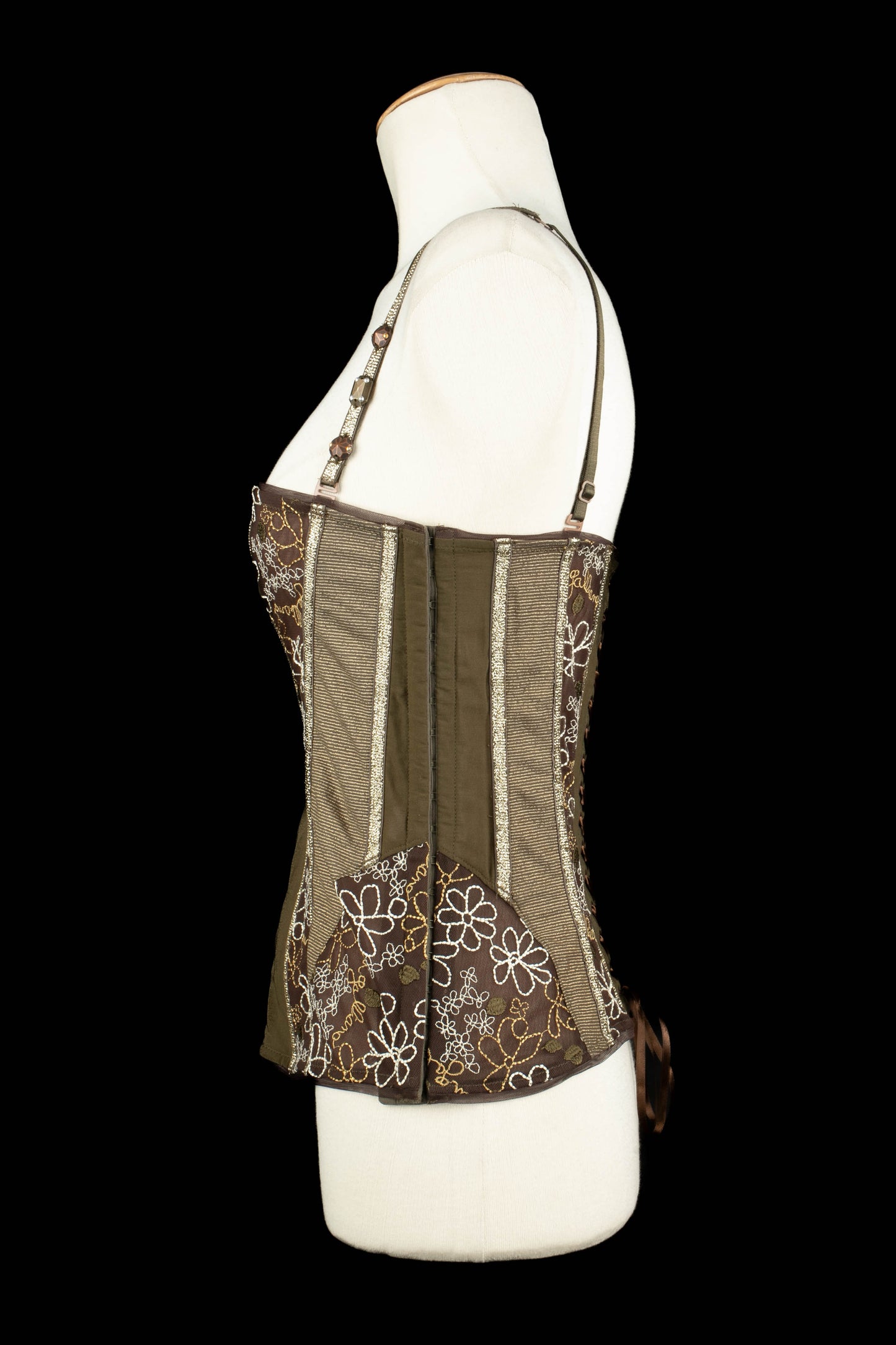 Haut bustier vert John Galliano 
