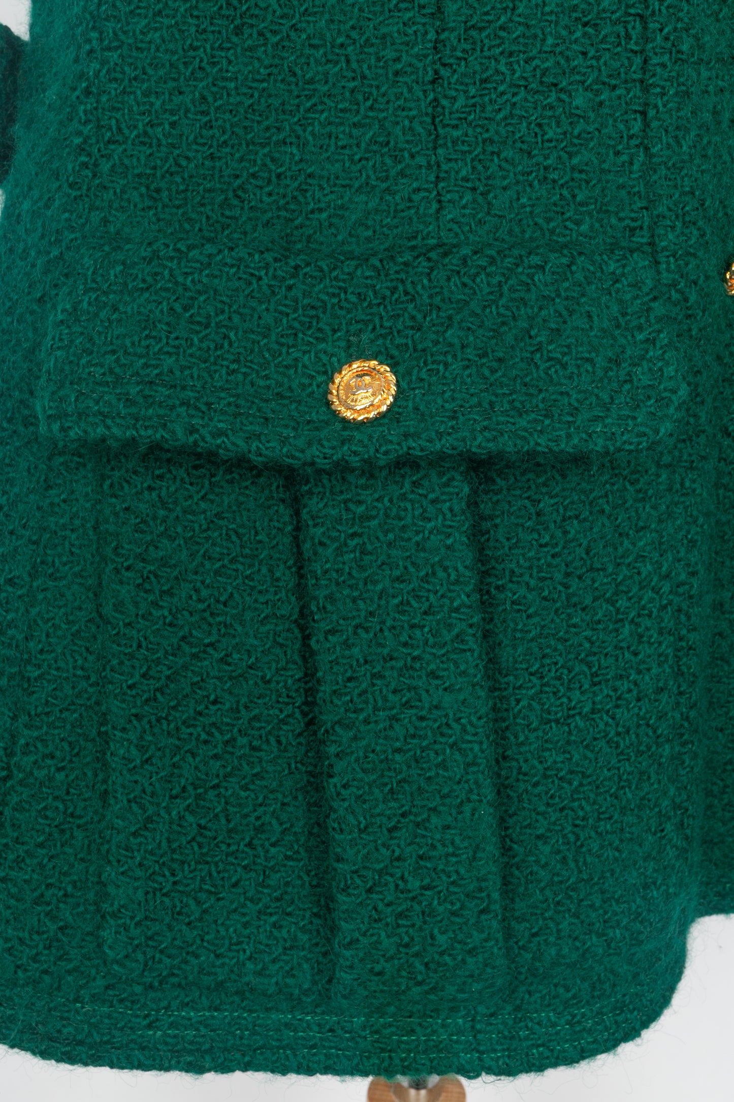 Veste verte Chanel 1990's