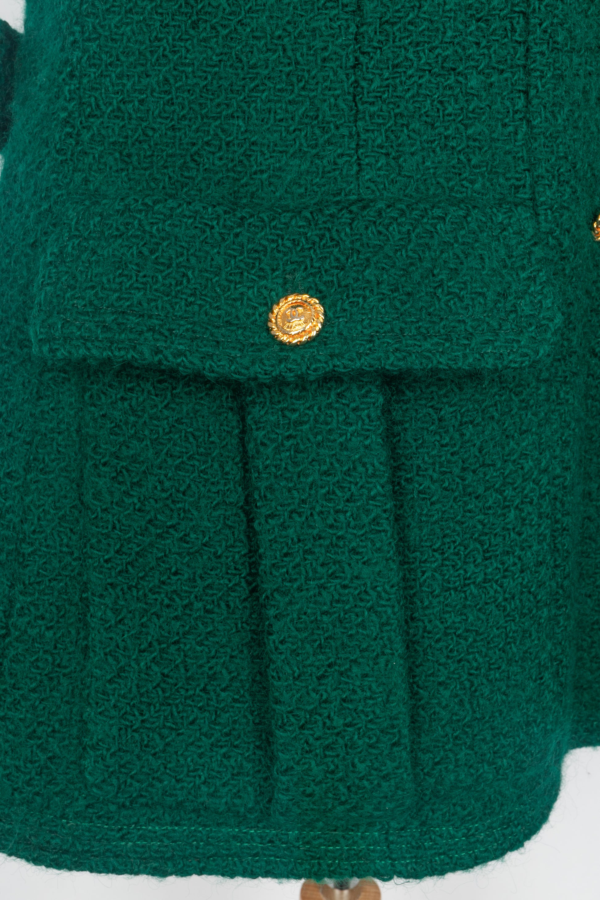 Veste verte Chanel 1990's