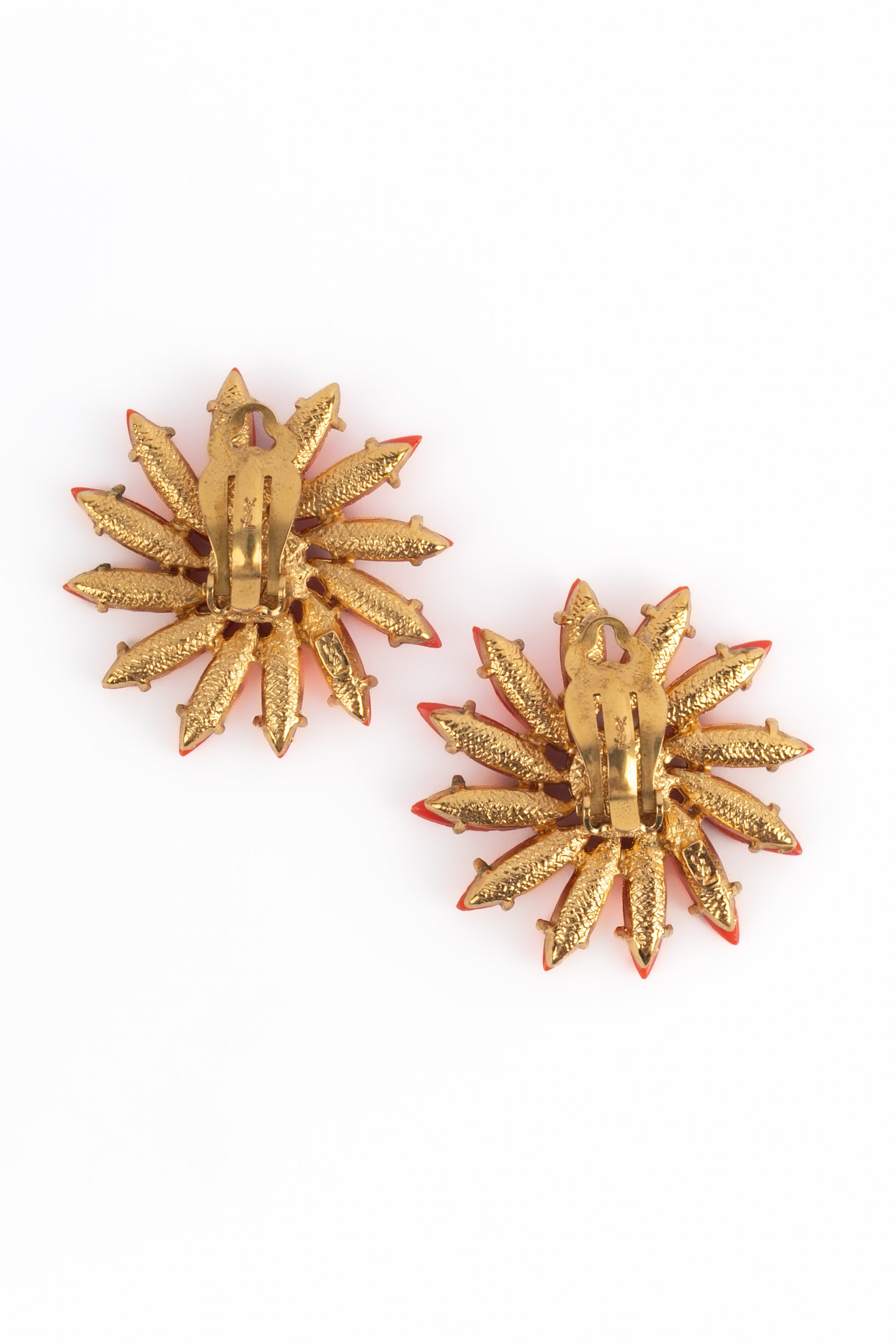 Boucles d'oreilles oranges Yves Saint Laurent 