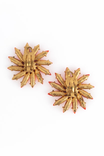 Boucles d'oreilles oranges Yves Saint Laurent 