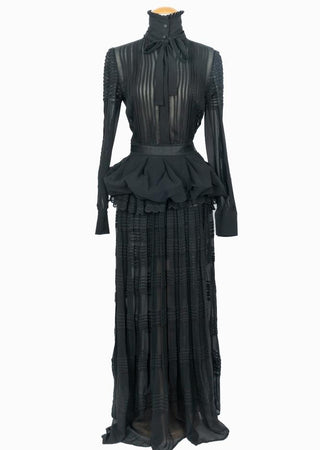 Robe en soie noire Roberto Cavalli