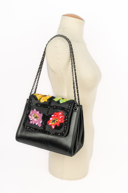 Sac en cuir brodé Chanel 2000