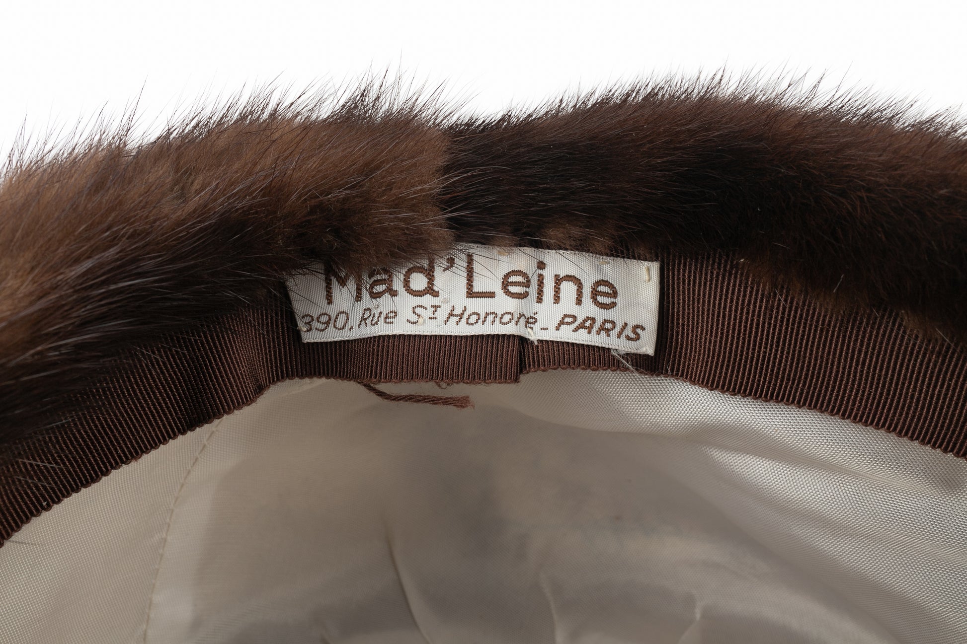 Chapeau toque en vison