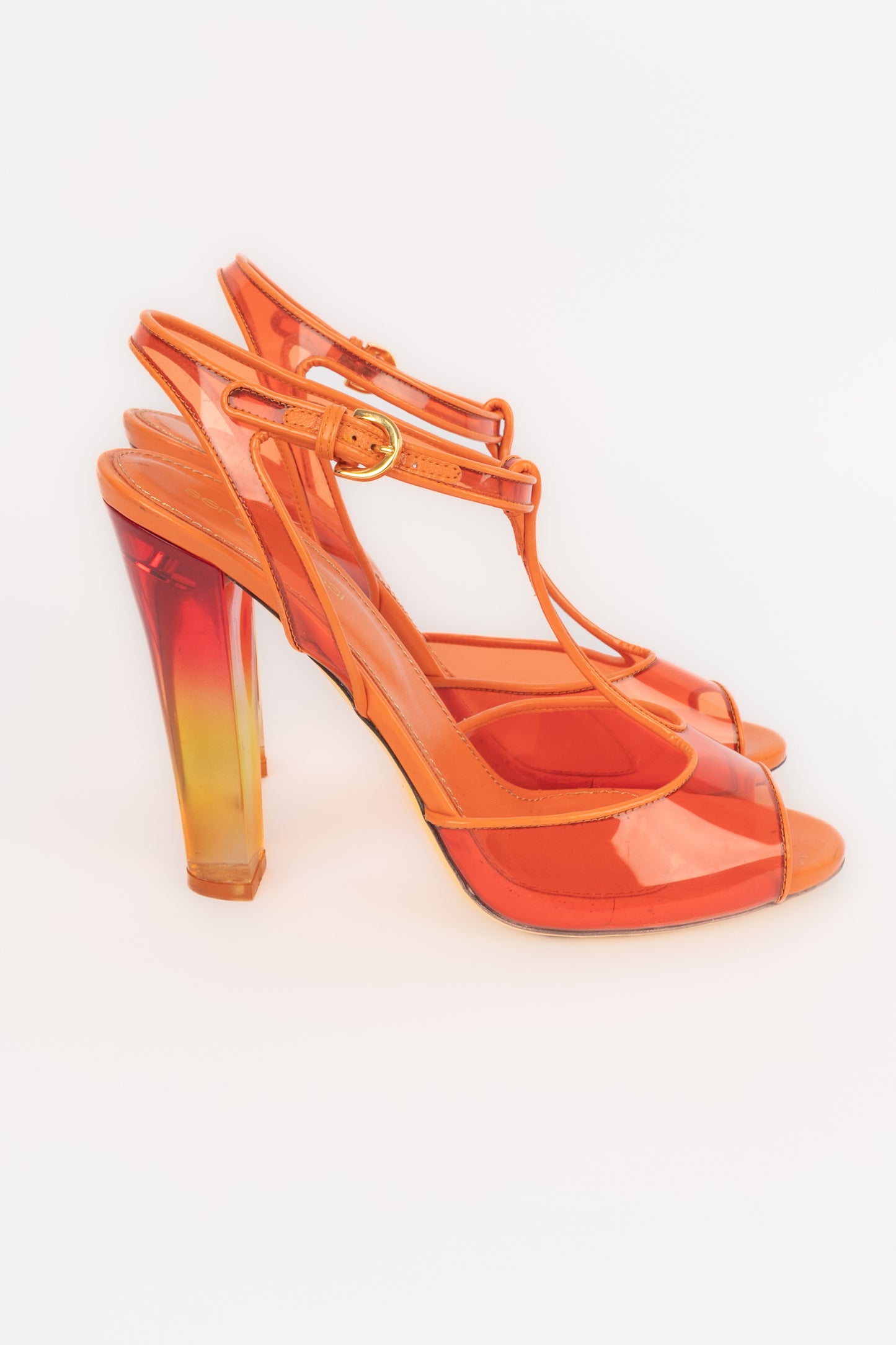 Escarpins oranges Sergio Rossi
