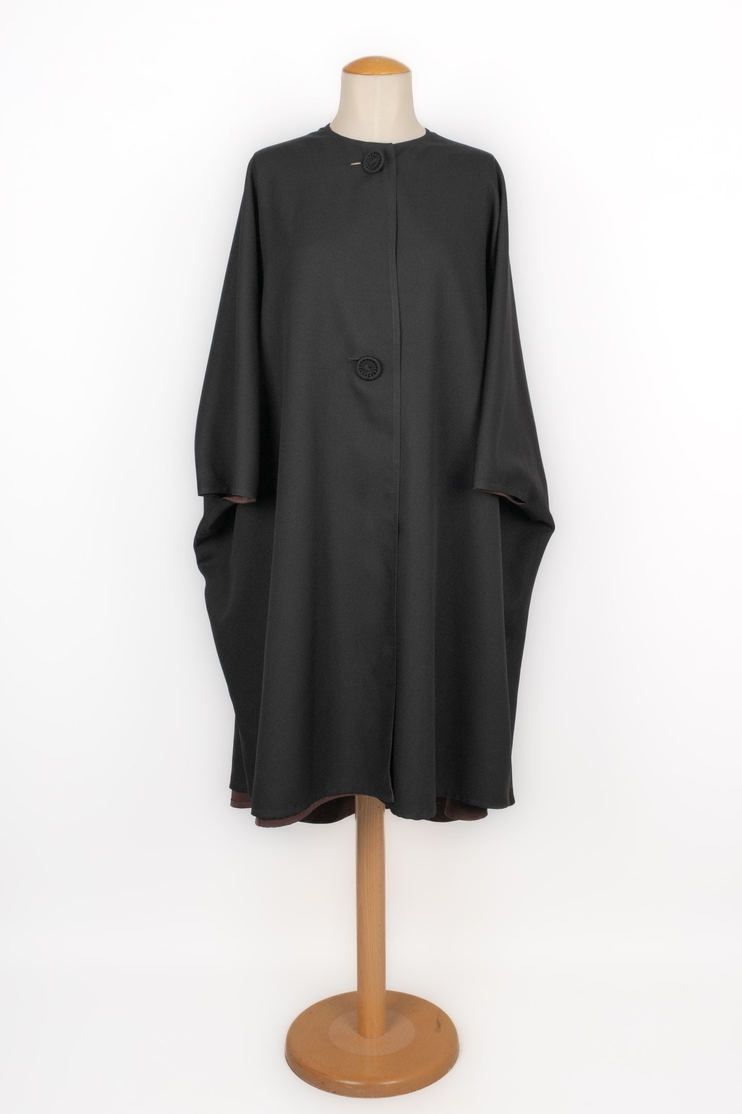 Manteau en lainage noir