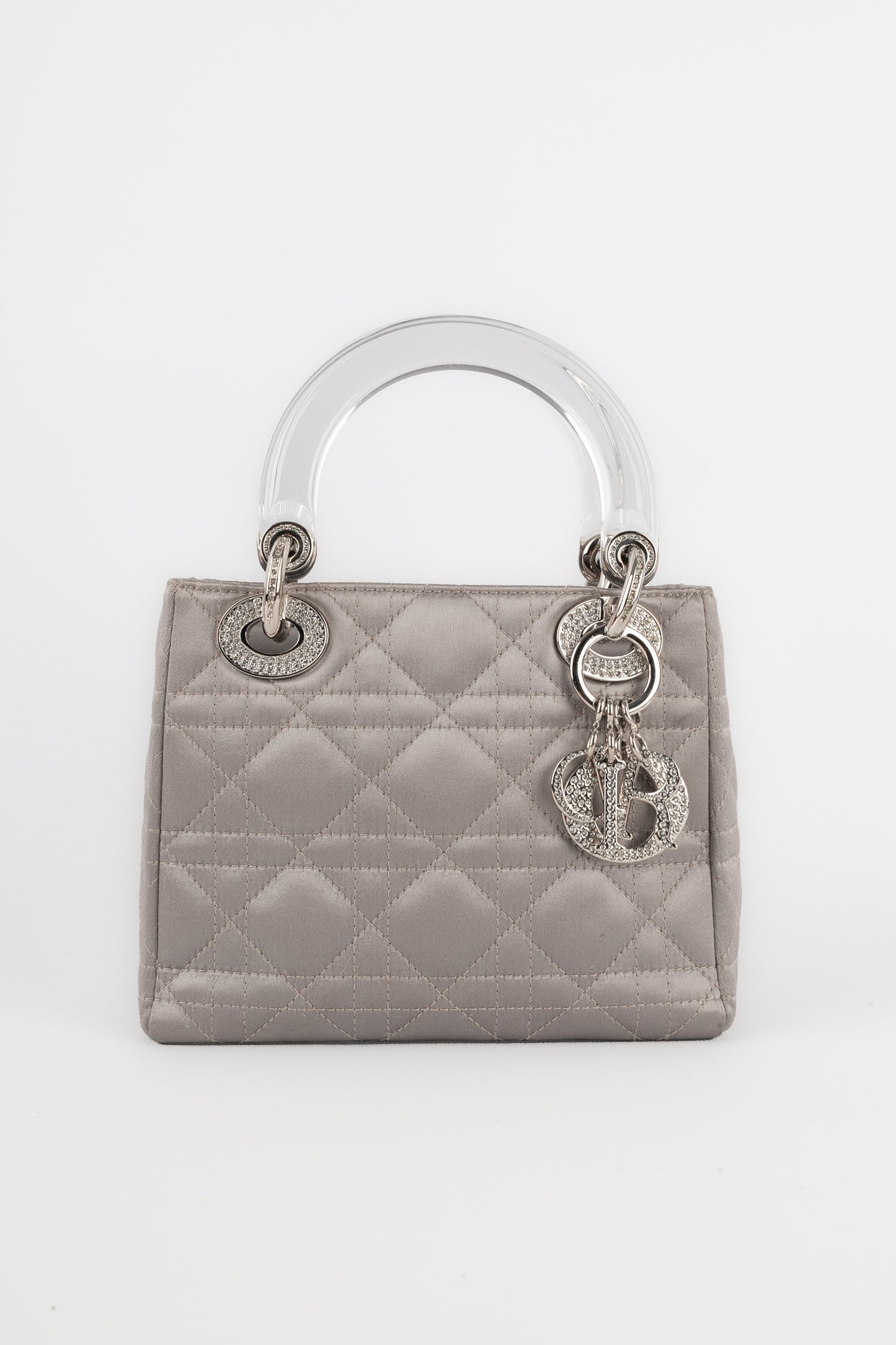 Sac Lady Dior gris perle