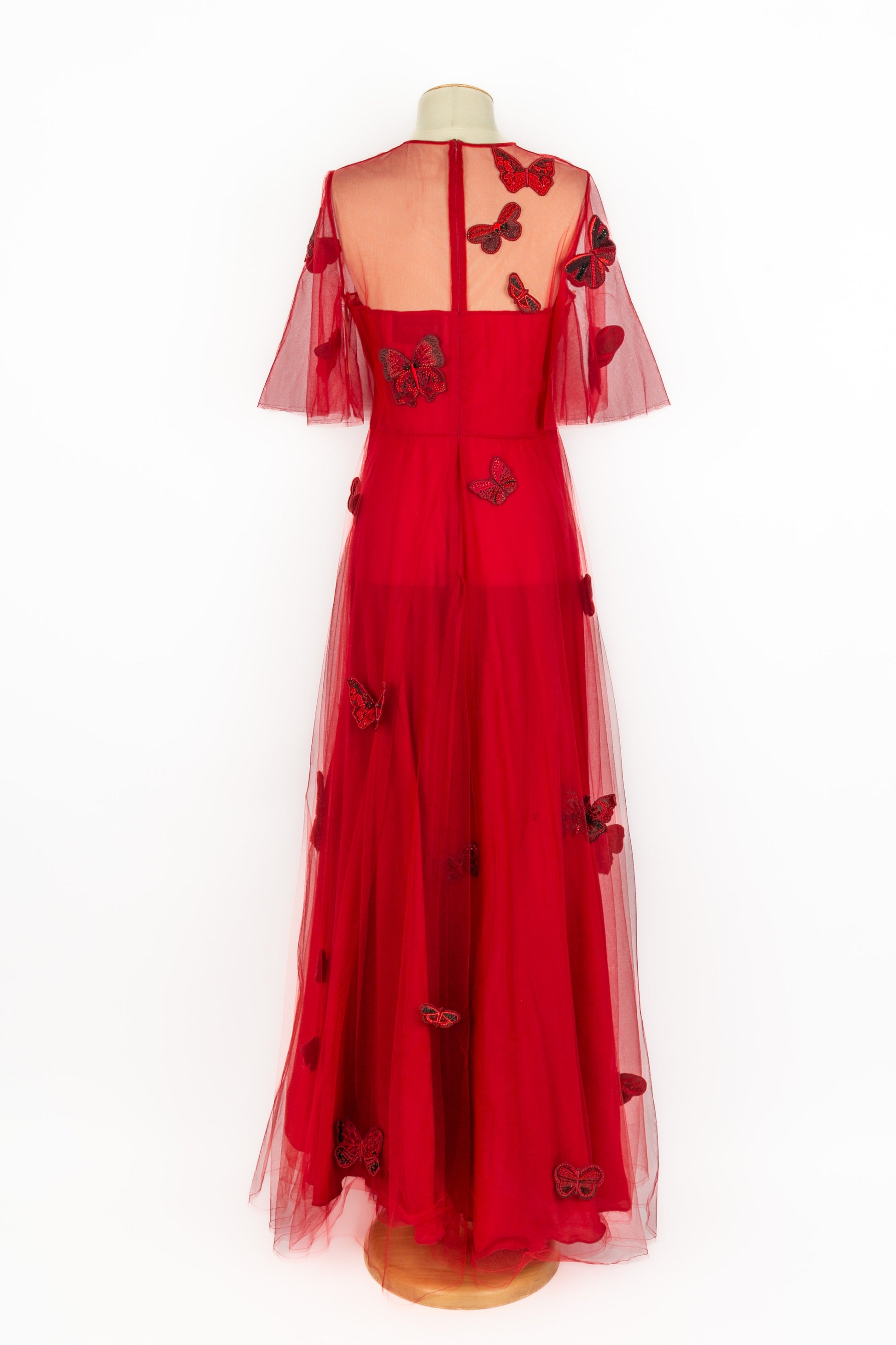 valentino red dress Valentino 'butterfly' dress – Les Merveilles De Babellou