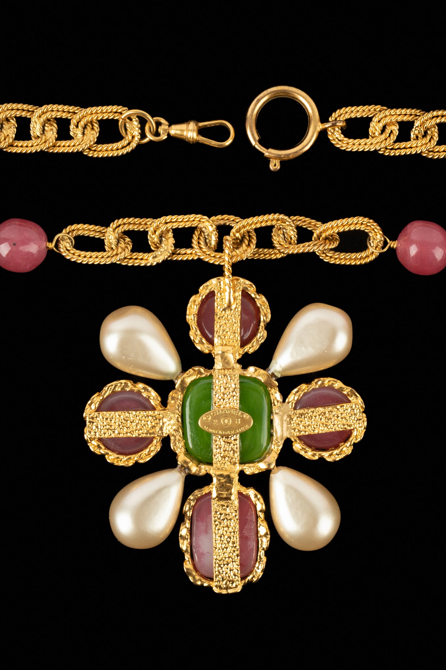 Collier croix Chanel 1990's