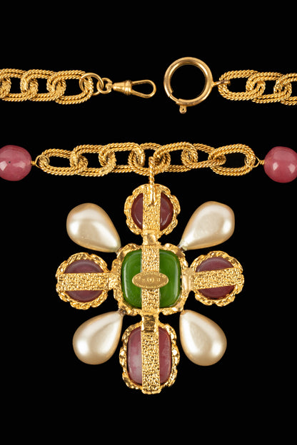 Collier croix Chanel 1990's