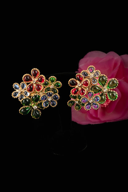 Boucles d'oreilles fleurs Augustine