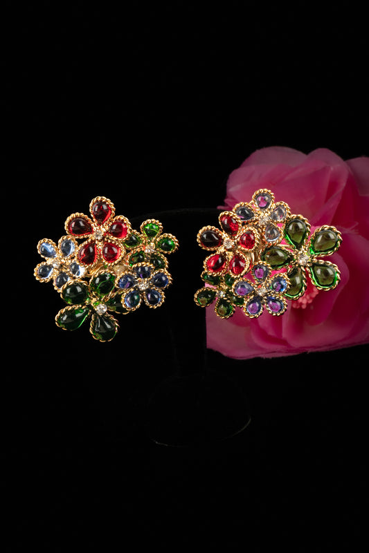 Boucles d'oreilles fleurs Augustine