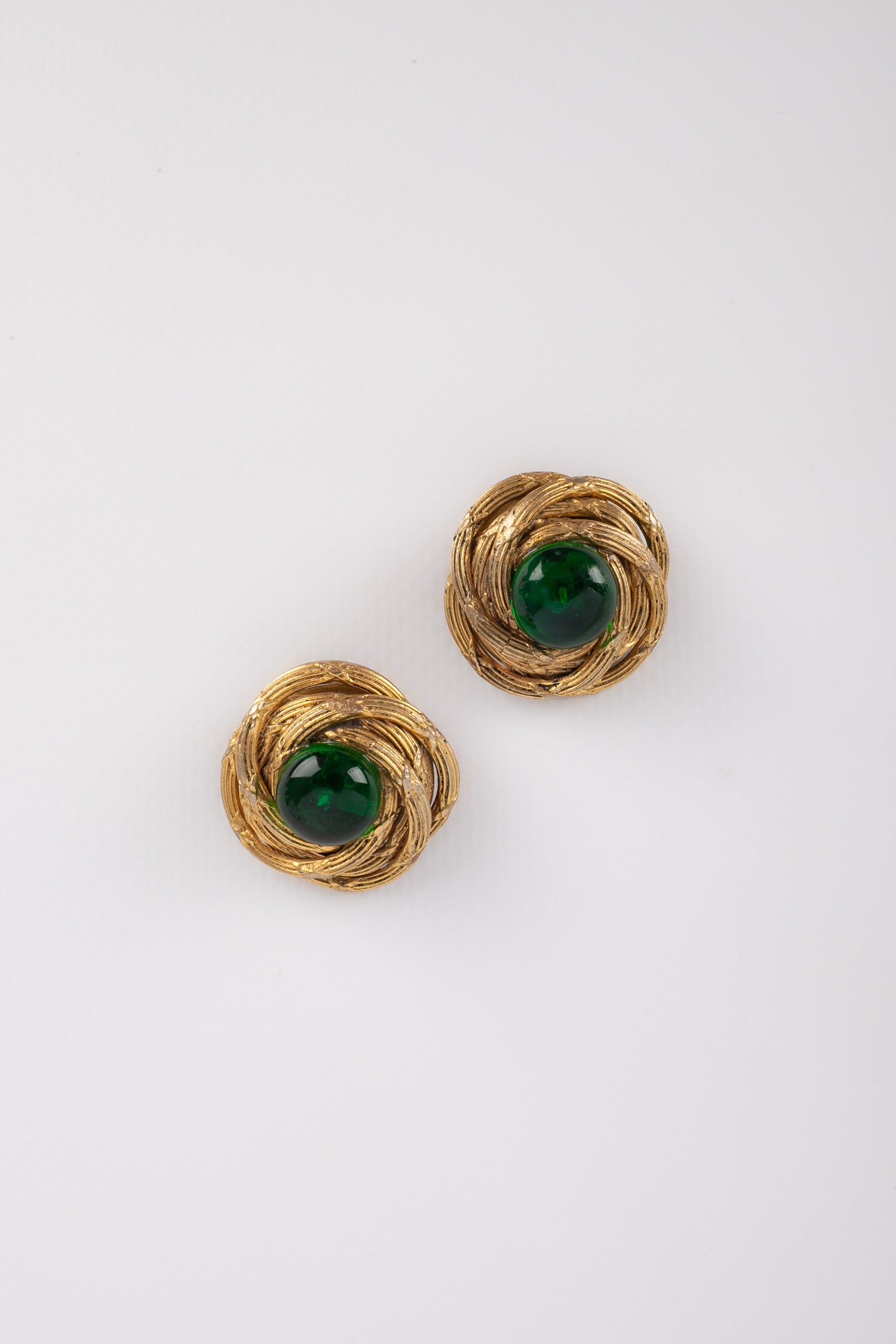 Boucles d'oreilles vertes Chanel