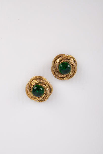 Boucles d'oreilles vertes Chanel