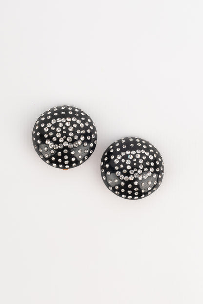 Boucles d'oreilles noires Chanel