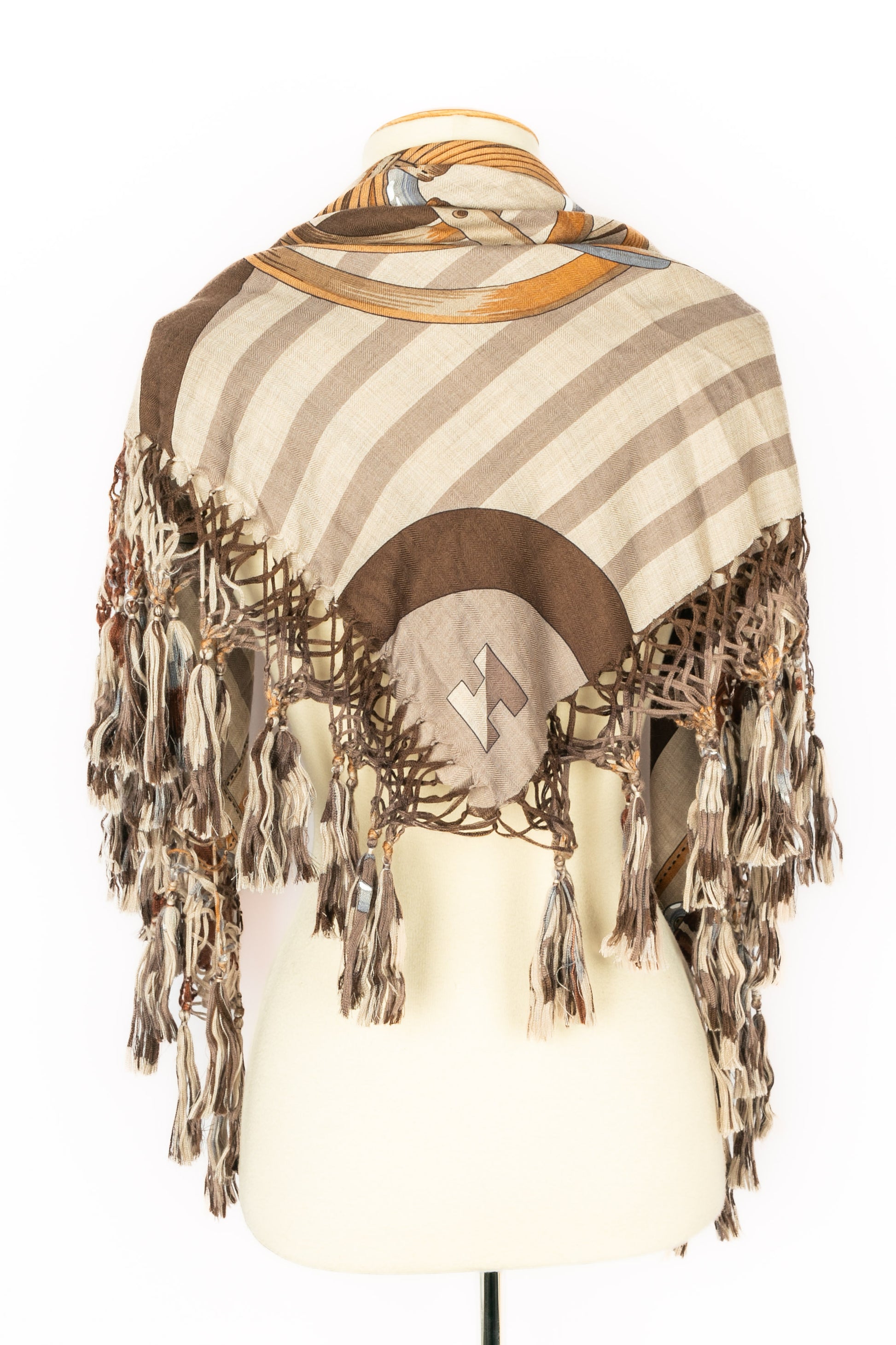 Foulard "Coaching" en cachemire Hermès